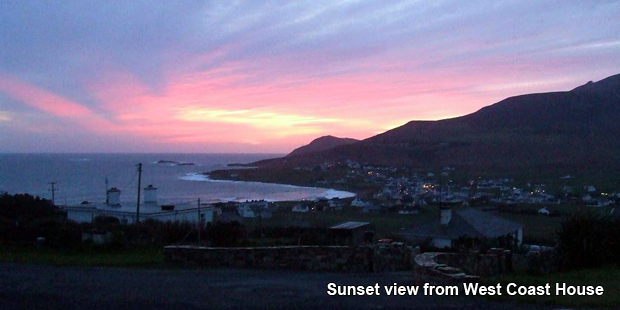 Sunset from West Coast House on Achill Island