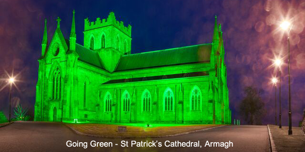 St Patrick's Cathedral, Armagh going green for St Patrick's Day