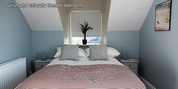 Stylish and uniquely themed bedrooms at Hook Lodge, Wexford