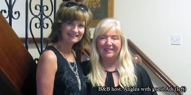 Guest Adi with B&B host Angela of Celtic House B&B