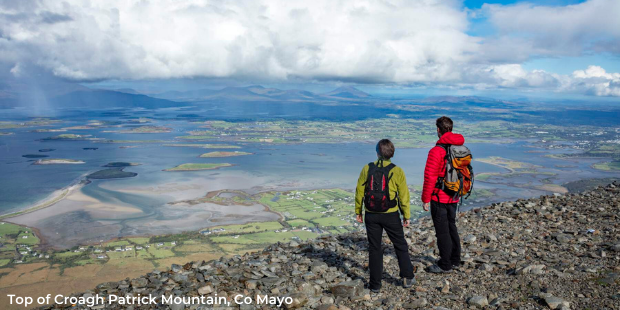 Top of Croagh Patrick Mountain in County Mayo