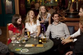 Traditional pub at Christmas