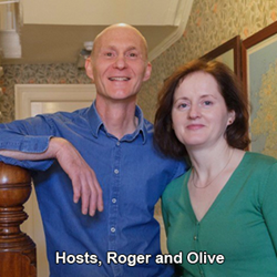 B&B hosts, Roger and Olive of Ravenhill House